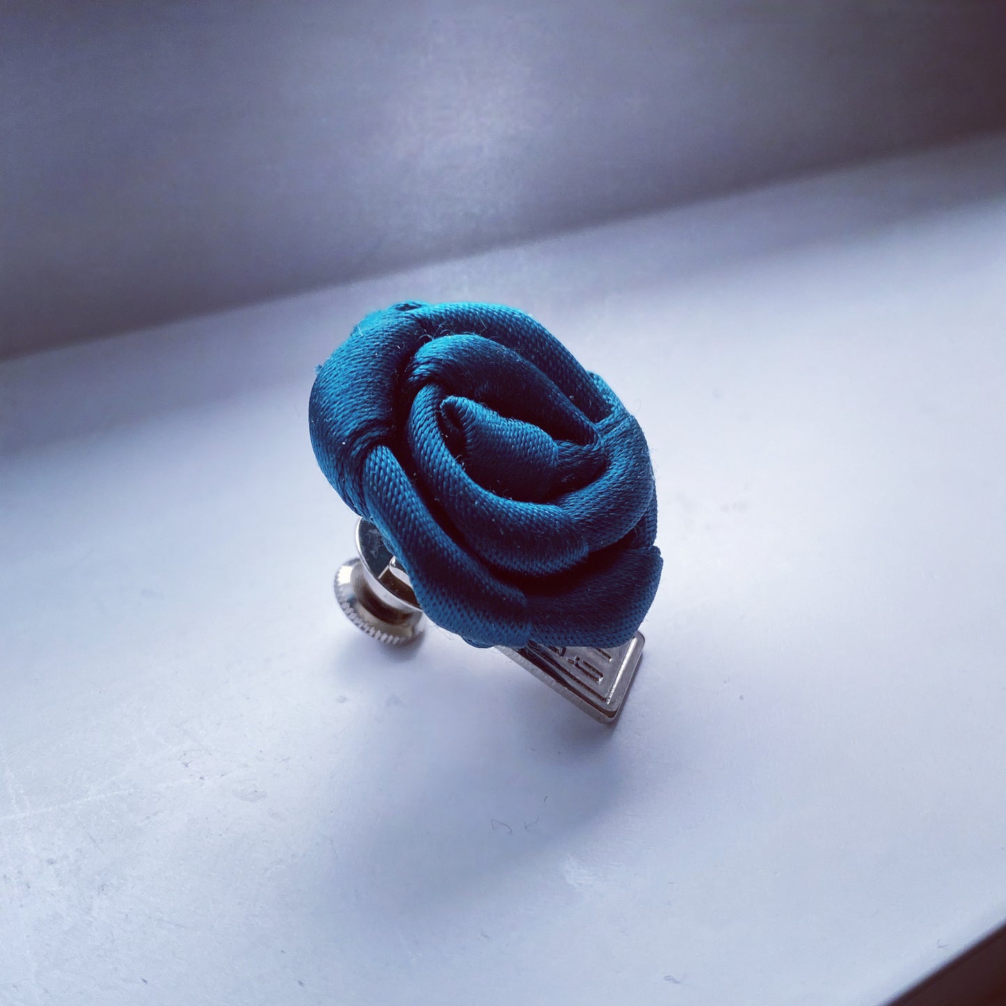 [Handmade in Tokyo]Japanese premium silk rose Pin Lapel BLUE COLLECTION