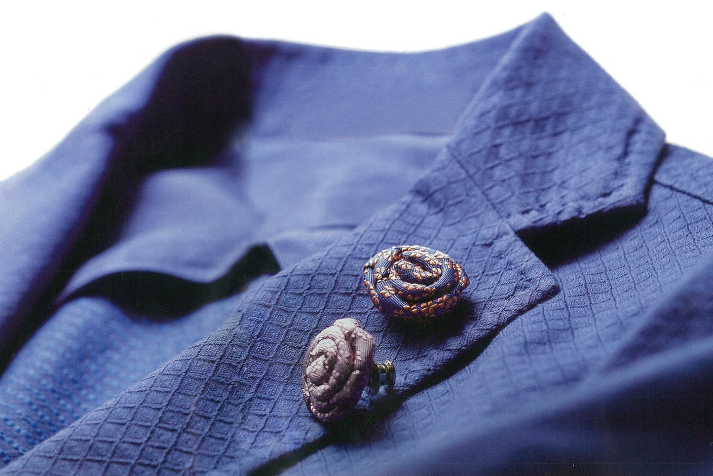 [Handmade in Tokyo]Japanese premium silk rose Pin Lapel BLUE COLLECTION