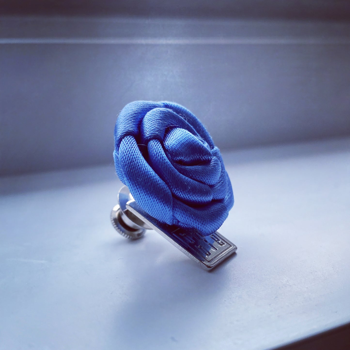 [Handmade in Tokyo]Japanese premium silk rose Pin Lapel BLUE COLLECTION