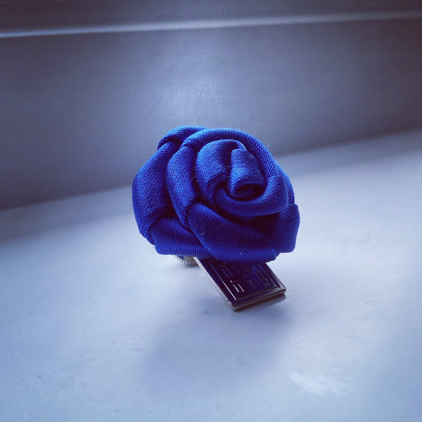 [Handmade in Tokyo]Japanese premium silk rose Pin Lapel BLUE COLLECTION