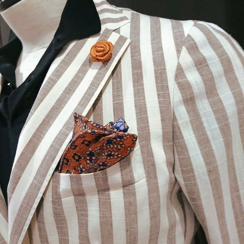 [Handmade in Tokyo]Japanese premium silk rose Pin Lapel BLUE COLLECTION