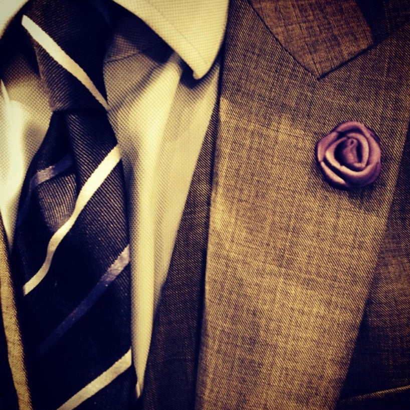 [Handmade in Tokyo]Japanese premium silk rose Pin Lapel BLUE COLLECTION